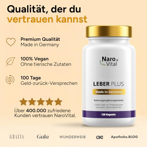 Leber Kur Mariendistel Kapseln hochdosiert - 80% Silymarin, Artischocke, Löwenzahn, Curcuma, Desmodium und Cholin für die Leber Testsieger - 8-Fach Komplex