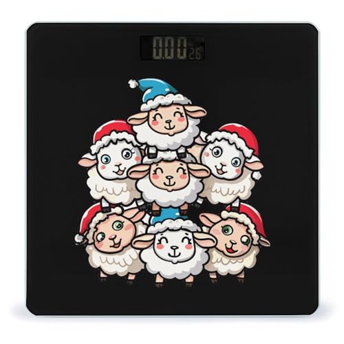 Sheep Squad with Hat Funny Xmas Sheep Scale for Body Weight Bathroom Digital Body Weight High Precision Scale for Home Office