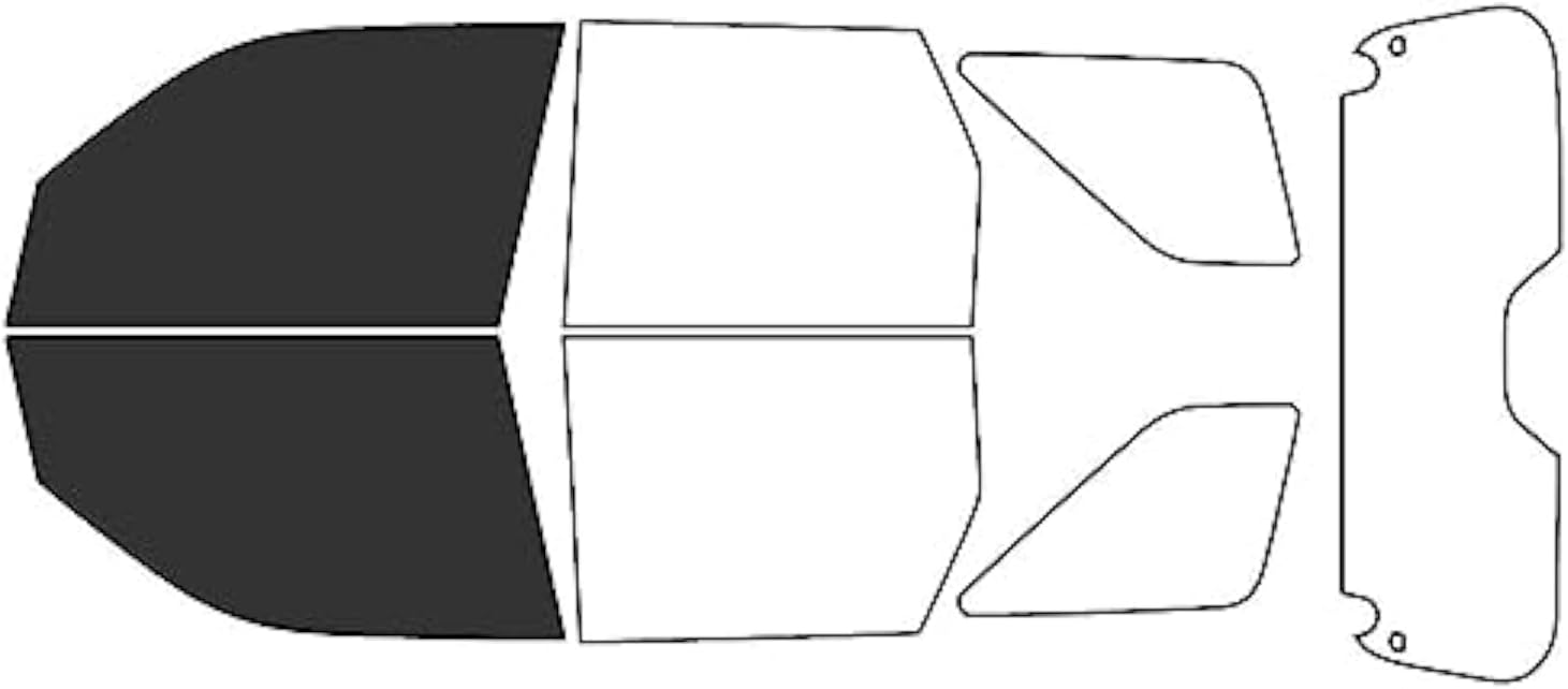 Rvinyl Window Tint Kit Compatible with Ford Bronco 2021-2023 Sport - Black 20% - Single Ply No Bubble Film - Do it Yourself Vehicle Front Precut Kit