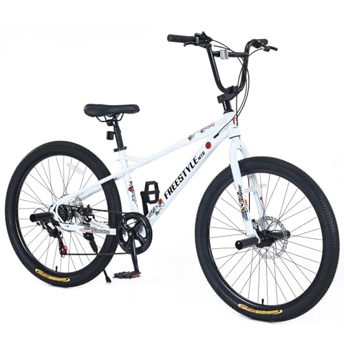 FHUKMZOI 26 Inch Mountain Bike for Womens Mens Teen, 7