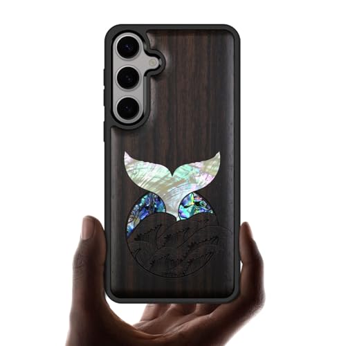 Coque en bois Samsung S25 gravée idée cadeau originale boîtier Galaxy S25 marine