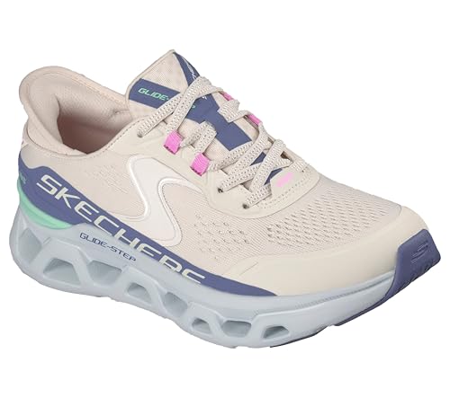 Skechers Glide-Step Atlus - Sneaker da Donna Senza Mani, Ntmt=Naturale/Multi, 37.5 EU