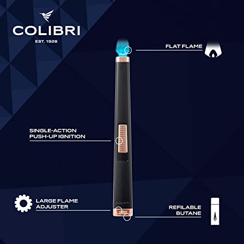 Colibri Aura 10Mm Flat Flame Torch Lighter, Multi-Purpose Butane Refillable Lighter, Candle Lighter, Camping Accessories. Single Action Torch Lighters And Refillable Butane Lighters. #TOP4
