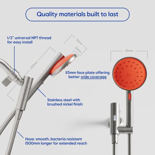 Cabezal de ducha inteligente hai Bluetooth acero inoxidable miniatura 5