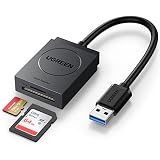 UGREEN USB 3.0 Lector Tarjetas SD, Lector Tarjetas Leer Simultánea SD, Micro SD, TF, SDXC, SDHC, MMC, RS-MMC, Micro SDXC, Micro SDHC 5 Gbps, Compatible con PC PS5 PS4 Slim Xbox One X