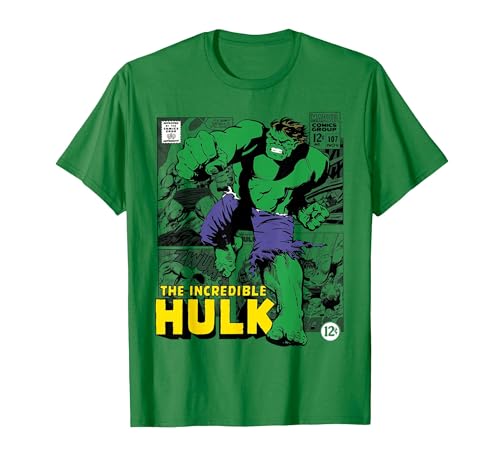 Marvel Hulk The Incredible Hulk T-Shirt, Men, Kelly Green, Small