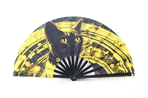 Handmade Oxford Fabric Folding Fan - Chinese Fan with Bamboo