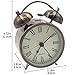 EASEHOME Doble Campanas Reloj Despertador de Cuarzo Analógico, Vintage Despertadores Silencioso sin...