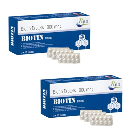 Image of Biotin Tablets For Hair, Nail & Skin Helps Reduce Hairfall, Promotes Growth 60 tablets (2)