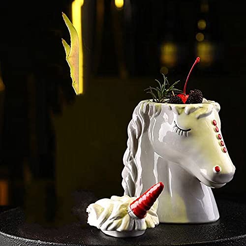 chongjian 350ml/11.8oz Tiki Mugs Cocktail,Ceramic Tiki Cocktail Glasses Couple Cup- Hawaiian Party Cute Exotic Cocktail Glasses,Tiki Bar Professional Hawaiian Party Barware