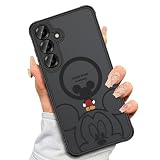 Threehundred Case for Samsung Galaxy S26 [Compatible with MagSafe], Cute Design Black Translucent Frosted Matte Soft Bumper & Hard Back Protective Phone Case with Camera Protection - Mic