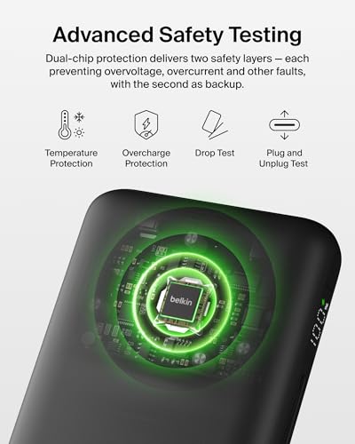 Belkin Portable Charger 25K, Power Bank with Integrated USB C Cable, 158W - Fast Charging Laptop Portable Battery Pack for MacBook Pro 14, iPhone 17 Series, iPad Pro, Galaxy S26, & More - Black - image 9