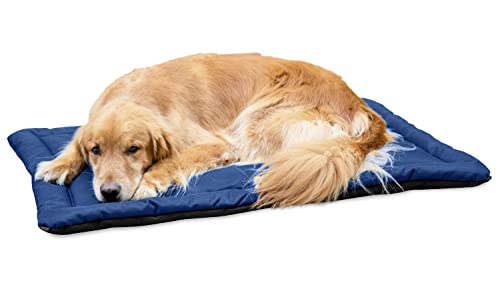 K9 Ballistics Tough Dog Crate Pad - Washable, Durable and Water Resistant Dog Crate Beds - Large Dog Crate Mat, 41"x27.5", Blue Quartz