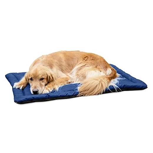K9 Ballistics Tough Dog Crate Pad - Washable, Durable and Water Resistant Dog Crate Beds - Large Dog Crate Mat, 41"x27.5", Blue Quartz