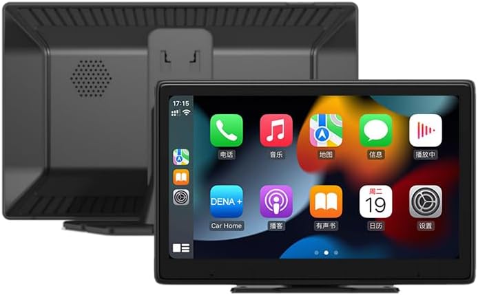 Car Universal Wireless Carplay & Wired Android Auto 9 Inch IPS Touchscreen Pad Tablet with Bt Siri Voice Assistant Dash Mounted with AHD Reverse Camera