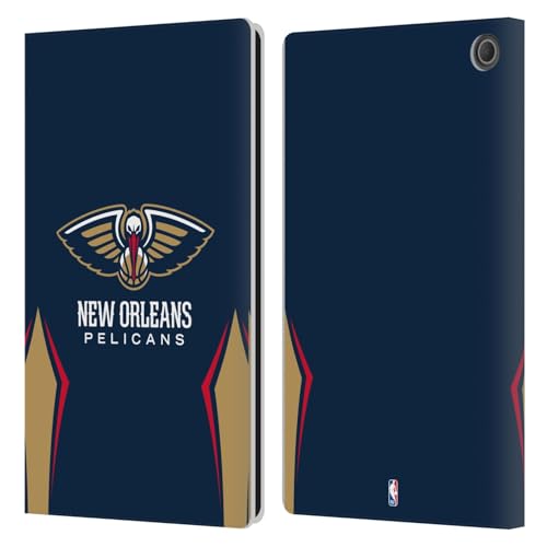 Étui en cuir Amazon Fire Max 11 2023 sous licence officielle NBA Pelicans Bleu Marine