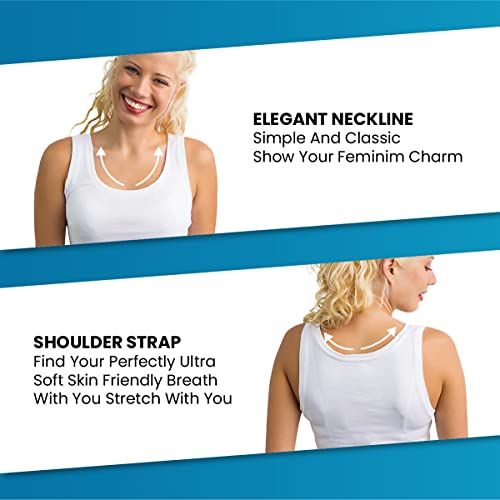 Studio 3 12 Pieces Pack Women's Ribbed 100% Cotton Tank Tops-Assorted Color, Muscle Tank Top, X-Large #TOP2
