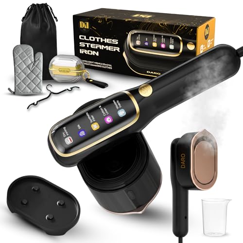 DARO collections Plancha Vertical Vapor Ropa Viaje 2 en 1 | Vaporizador de Ropa y Plancha de Mano | Uso Vertical y Horizontal | Plancha Vertical Ligera y Compacta | Ideal para Viaje y Hogar.