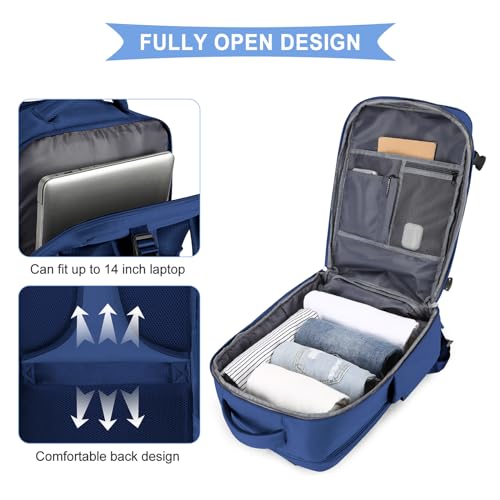 coowoz Mochila de viagem grande para mulheres e homens, mochila de mão, mochila de caminhada, imperm