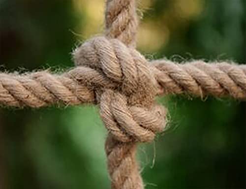 Rete da Arrampicata per Interni, Spessore 8 mm, Maglia 12 cm per la Sicurezza del Parco Giochi, Protezione dei Bambini, Corda di Canapa Resistente, Dimensioni: 3x6 m, Perfetta per Giardino e