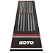 KOTO - Dartteppich Mit Oche Checkout Rot 285 x 80 cm, Dartmatte, Score Indikator, rutschfeste Dartmatte