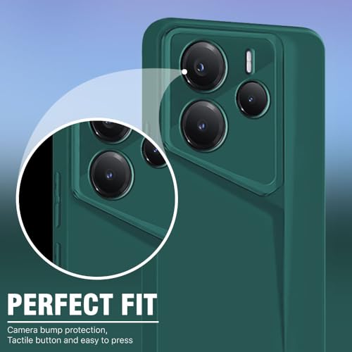 Image of WOW IMAGINE Slim Back Cover for Redmi Note 14 SE 5G | Redmi Note 14 5G | Blade Series Ultra Thin Case with Lightweight Design | Camera Protection | Soft Matte Silicone Flexible Mobile Case - Green