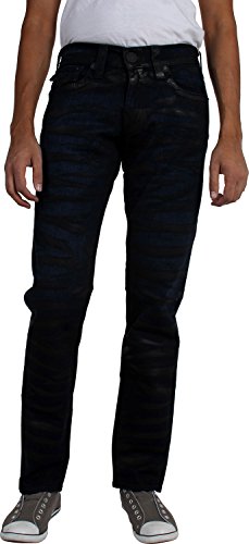 Image of True Religion Men's Geno with Flap Matte Shine Big T Jean, Street Shadows, 38W / 34L
