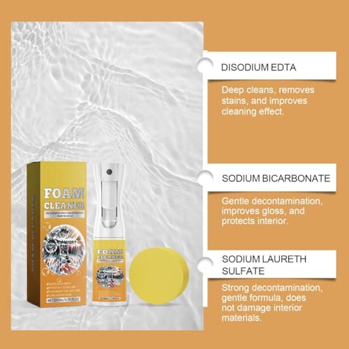 Nettoyant intérieur de voiture et mousse automobile pour entretien des sièges