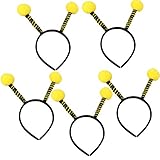 Party Headbands, FunPa 5PCS Bee Headbands Bulk Cute Bee Tentacle Hair Band Party Hair Hoop for Kids Women Girls Halloween Birthday Baby Shower Bee Party Supplies