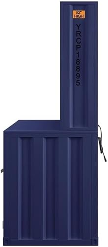 Miniatura 5 de Acme Escritorio y gabinete con marco metálico de carga con base de almacenamiento en azul