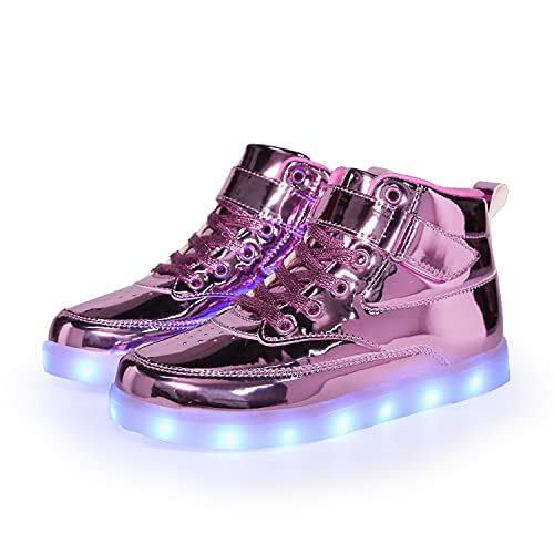 Kids LED Light up Shoes USB Charging Flashing High-top Sneakers for Boys and Girls Child Unisex2