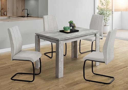 Monarch Specialties 32"X 48" / GREY RECLAIMED WOOD-LOOK Dining Table