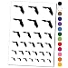 Florida State Silhouette Temporary Tattoo Water Resistant Fake Body Art Set Collection - Black (One Sheet)