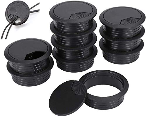 10 unidades de cable de plástico con agujero para la tapa del ordenador (60 mm)