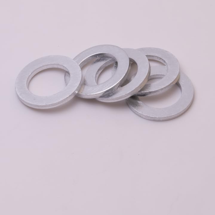 Image of GoldPlug SW02 14mm ID Aluminum Crush Washer for MP02 MP02T AP02 AP08 | 5-Pack Special formulated aluminum alloy, requires less torque to seal than copper crush washers