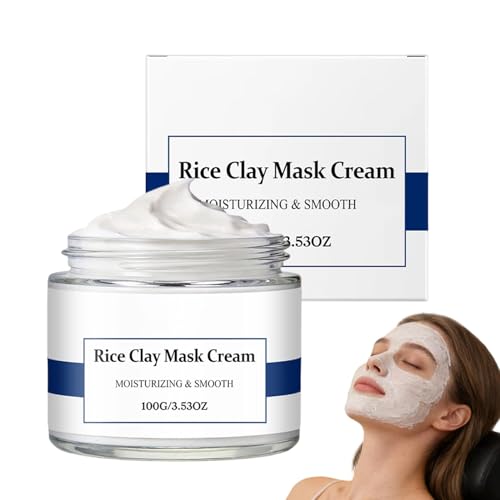 Rice Mud Mask Cream ? Brightening & Hydrating, 100g ? Deep Mineral Nourishment, Pore Cleansing, Ideal for Home Spa Treatments