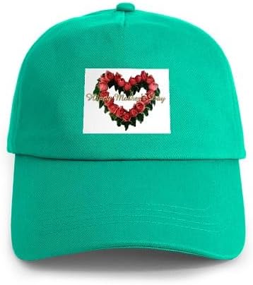 CafePress Mothers Day Rose Heart Adjustable Baseball Cap