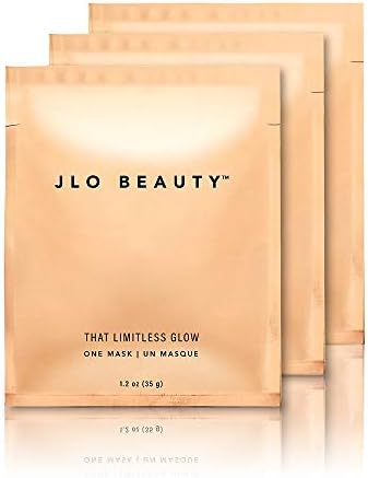 JLO BEAUTY That Limitless Glow Face Mask | Visibly Tightens, Lifts, Hydrates, Plumps, & Brightens For Glowy Skin, Infused With JLo Glow Serum