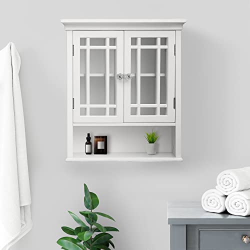 Teamson Home Neal White Wooden Wall Cabinet #TOP28