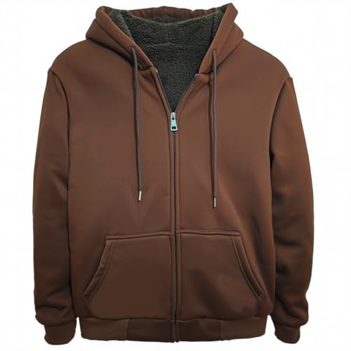MINANUO Hoodies for Men Full Zip Up Sherpa Lined Sports Sweatshirts Mens Winter Fleece Fabric Jacket with Hood3
