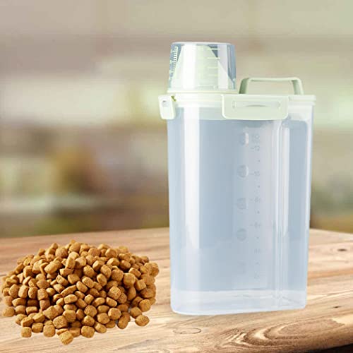 Magideal Storage Container, Small Dog Food Container With Measuring Cup, Cat Food Container With, Seal Buckles, Green Large #TOP3