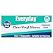 Price comparison product image Everyday Clear Vinyl Gloves, Powder Free, Medium, 100 Gloves