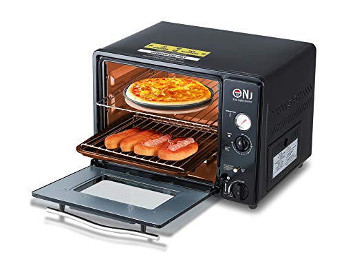 NJ 1924/5000 Portable Mini Four À Gaz 30L Grill Camping en Plein Air Butane 1.3kW Minuterie Piezo GF-300