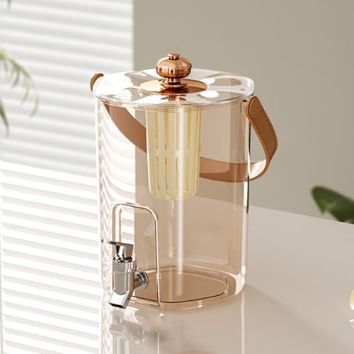 Dispensador de bebidas de 5L con grifo antiderrame, ideal para pícnics y acampadas 4