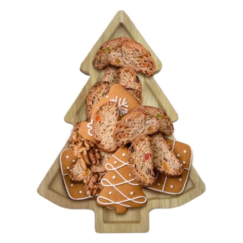 Set di taglieri per salumi natalizi, con renne e albero di Natale, vassoi da portata in legno per spuntini festivi, antipasti, dessert e decorazioni da tavola per le festività