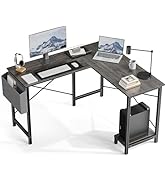 Aazon.co: DUOS L Shaped Desk Coputer Gaing Corner Table 50 Inch Hoe Office Writing Student