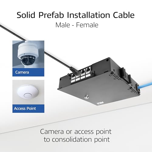 Cable de instalacion CAT6A S/FTP FB0180 conector RJ45 de 80 m compatible 4PPoE 4