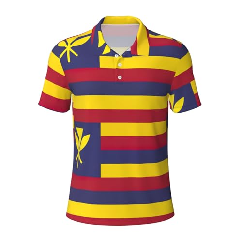 Polo de golf respirant homme | T-shirt manches courtes anti-transpiration motif Hawaï