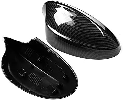 Yctze Carbon Fiber Style Door Wing Mirror Protector Rearview Cover Replacement Side Mirror Trim Fits Replacement for E90 05-07 for e90 wing mirror cover e90 wing mirror cover for bmw e90 wing mirror