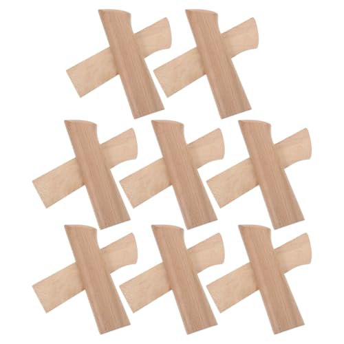 ULTECHNOVO 8 Piezas Cuchillero de Cocina de Madera Beige para Uso Diario Diseño Natural y Funcionalidad para Reducir la Fatiga y Mejorar la Estética